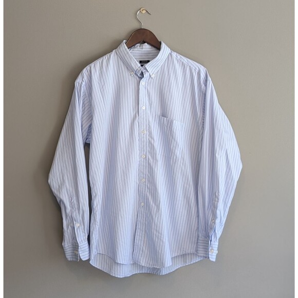 Joseph & Feiss Size Large Non Iron Shirt Mens Button Down Dress Top Blue Purple - Picture 1 of 4